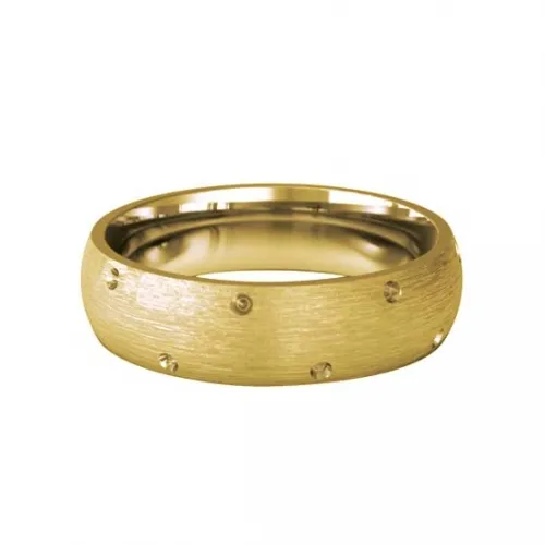 Patterned Designer Yellow Gold Wedding Ring - Entrelace